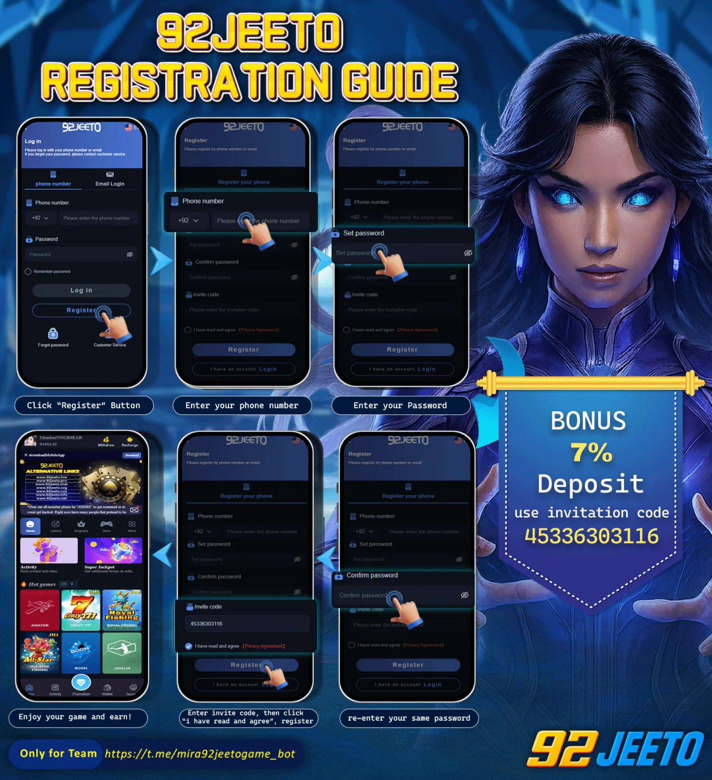 Sign Up for 92 JeetoGame