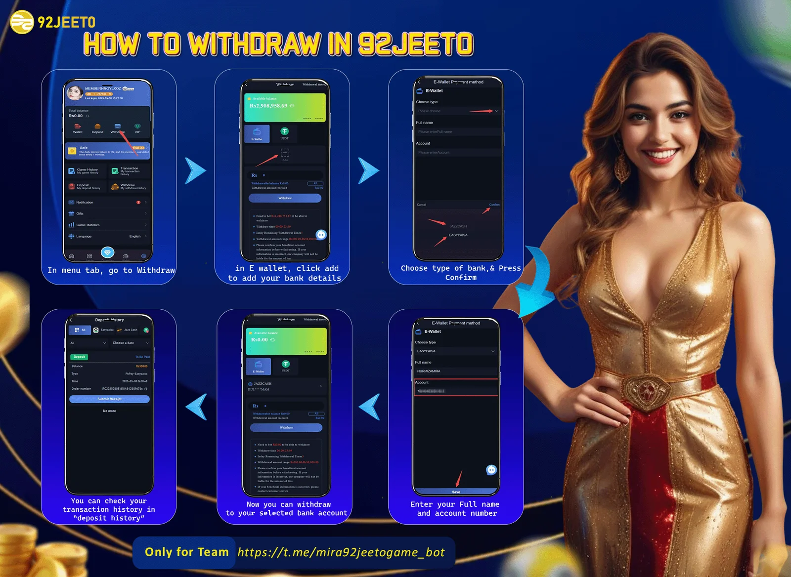How to Withdraw from 92 Jeeto