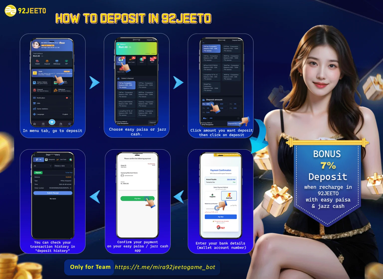 How to Deposit in 92 Jeeto